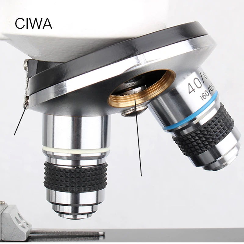 CIWA Профессиональный 1600X биологический микроскоп бинокулярный бинокль HD исследовательский обучающий светодиодный монокулярный HD микроскоп с подсветкой