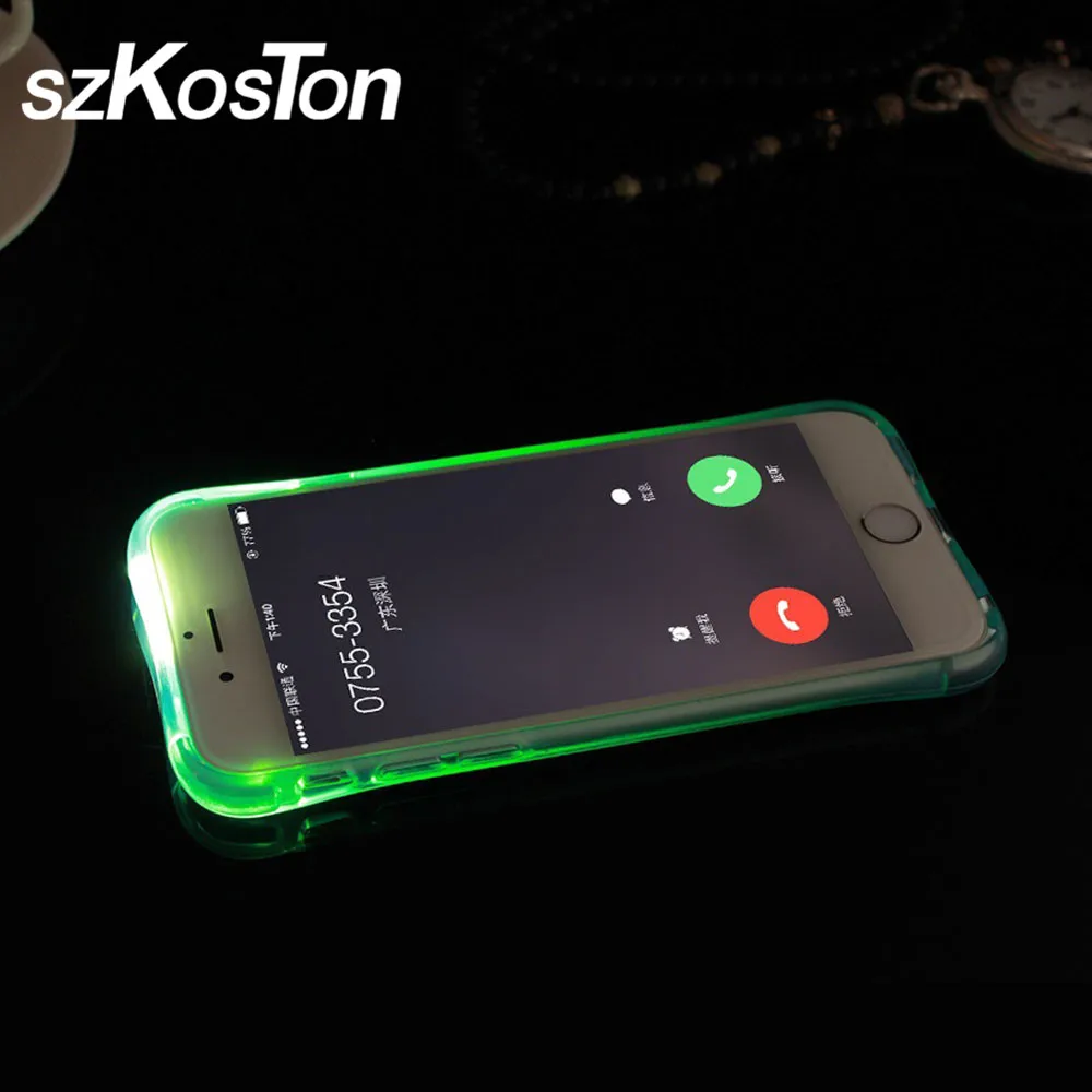 Роскошные светодиодный мигающей подсветкой Телефон чехол для iPhone 5 5S SE 6 s