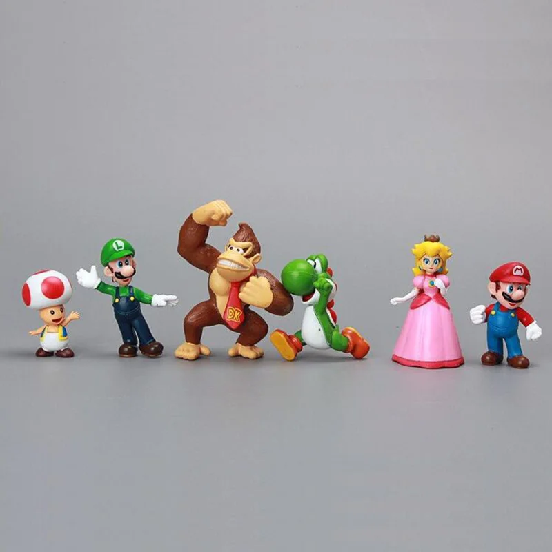 18 шт. супер человек Марио аниме мультфильм Действие игры игрушки Модель