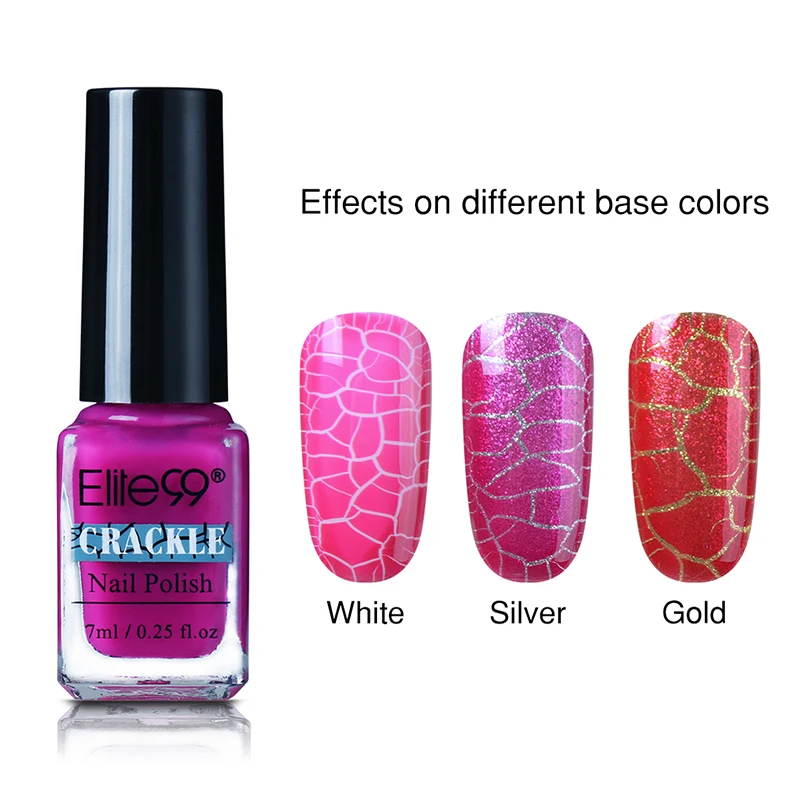 Elite99 Crackle УФ гель лак для ногтей Цвет Vernis Полупостоянный Гель-лак для маникюра верхний слой блеск Гибридный гвоздь Art - Цвет: 7804