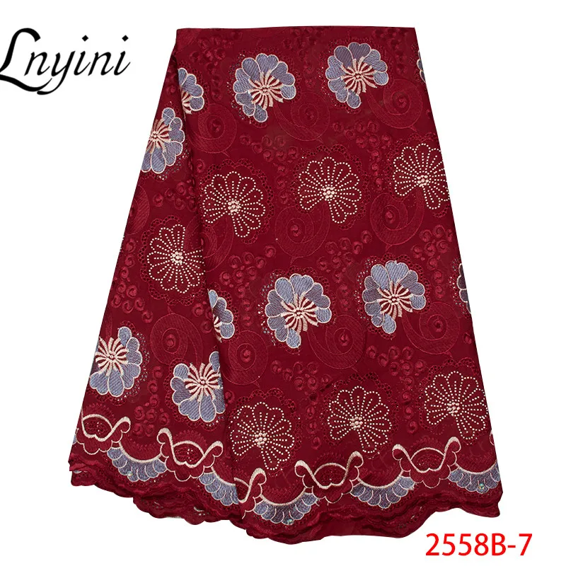 Оранжевая кружевная ткань 2019 высокое качество швейцарское хлопковое кружево для