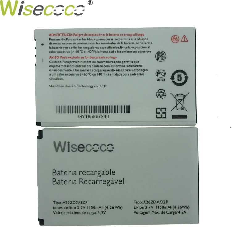 Wiscoco 1150 мАч A20ZDX/3ZP Аккумулятор для Philips Xenium X325 X100 T129 Смартфон высокого качества с номером отслеживания