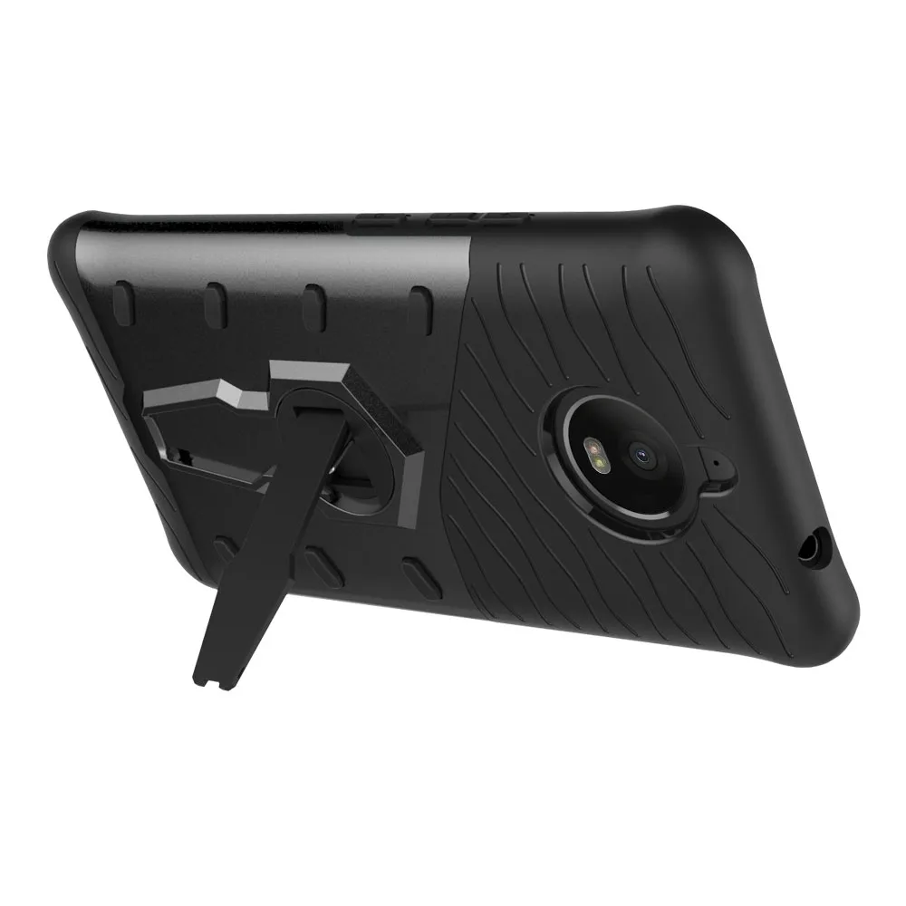 Защитный чехол 2 в 1 вращающийся противоударный с подставкой для Motorola Moto E4 Plus XT1770