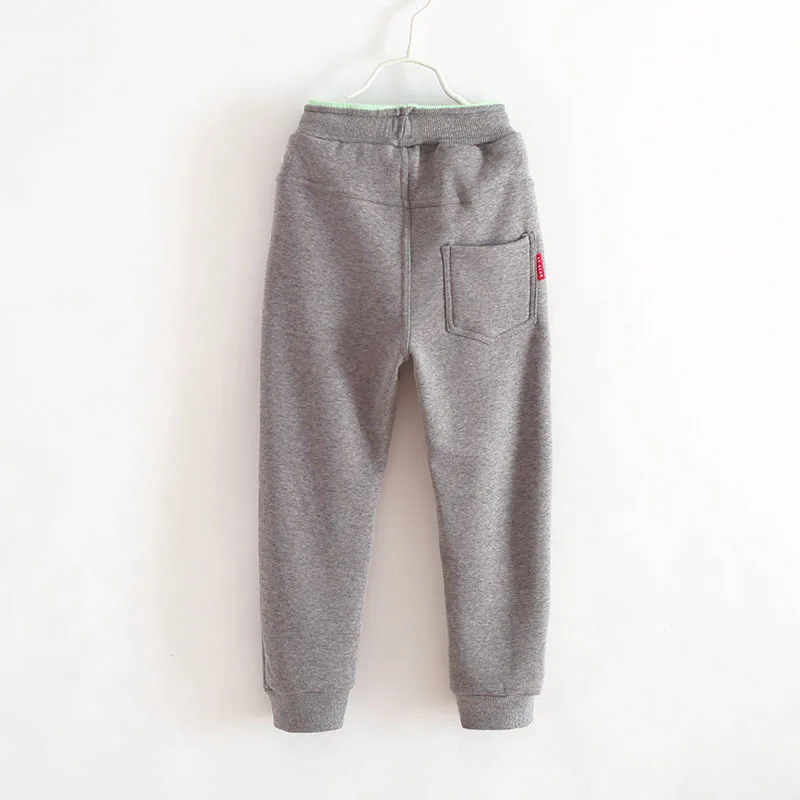 2017 Fashion Warm Fleece Lined Thick Casual Girl Pants Loose Sports Cute Cartoon Bear Trousers 6-13T | Детская одежда и обувь