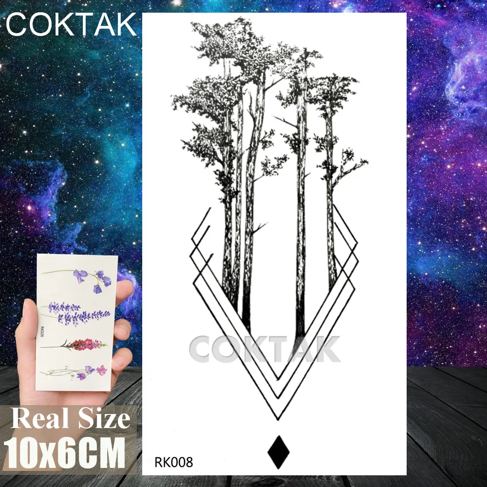 CRK008 Черные временные тату хной наклейки мандала цветок реалистичные моющиеся татуировки Поддельные геометрические боди-арт Грудь татуировки для женщин - Цвет: CRK008