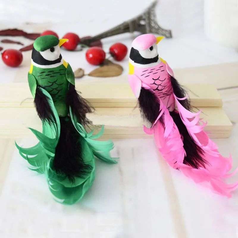 

16*3 см, маленькие декоративные цветные птицы из искусственной пены, птицы с перьями, магнит, товары для украшения свадебной вечеринки, домашние украшения