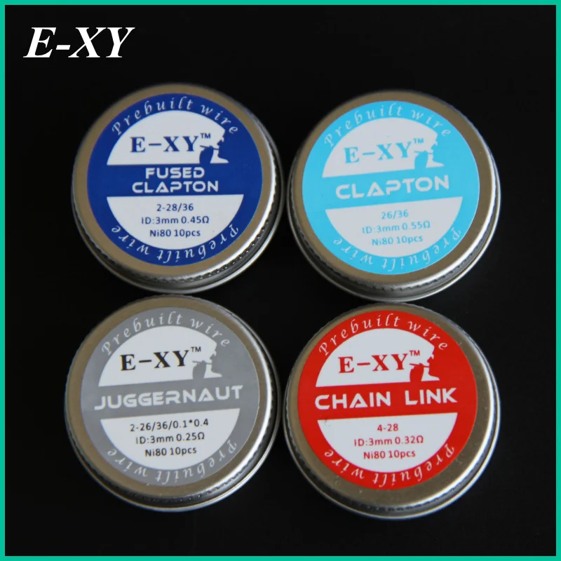 E XY готовые катушки Clapton Juggernaut Chain Link Fused fit DIY атомайзер RDA Новое поступление для