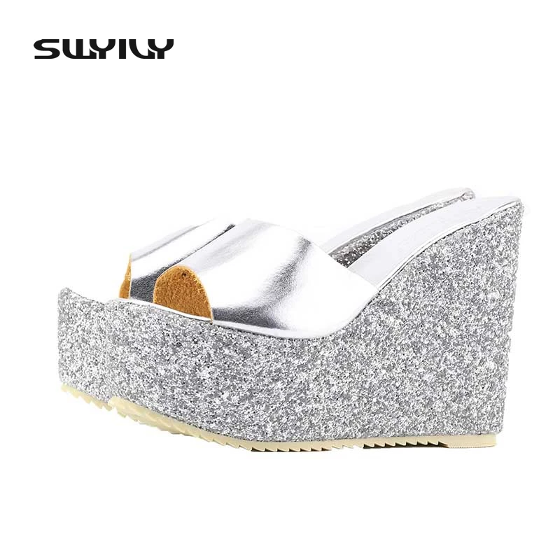 Сандалии на высоком каблуке с блестками 2017|waterproof slippers|slipper waterproofwomen slippers |
