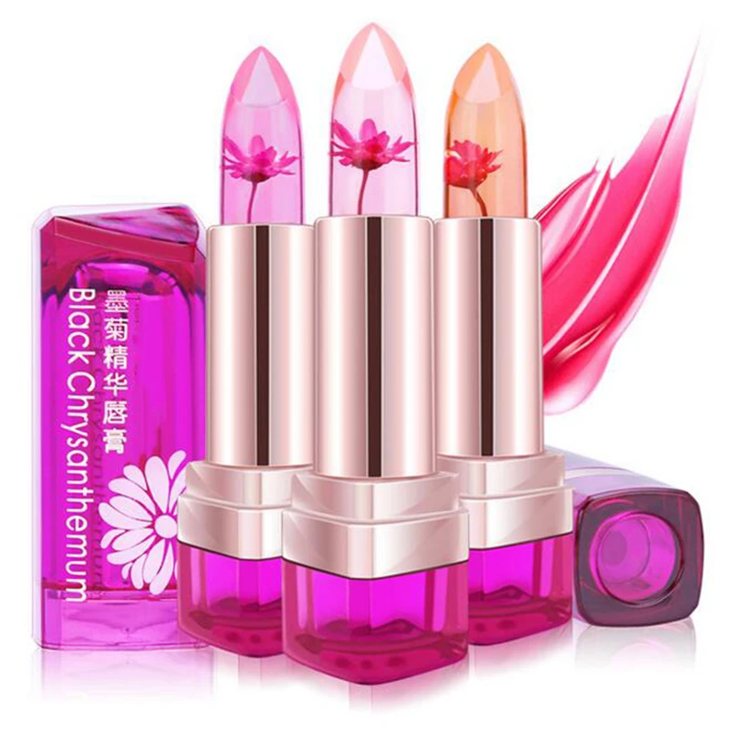 Желе Цветок губная помада блеск для губ прозрачный увлажняющий макияж