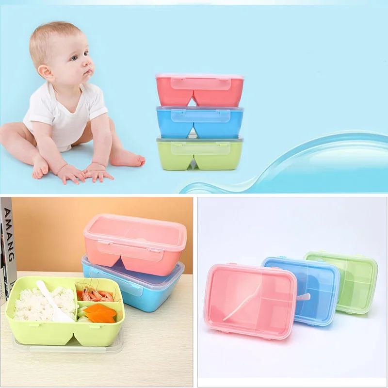 Портативный беспорядок жестяная микроволновая печь Bento Box PP Открытый Пикник контейнер для хранения продуктов Ланчбокс столовая посуда набор посуды для дома
