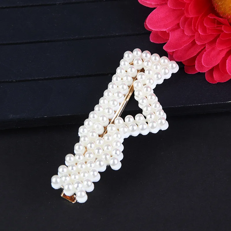Модная Корейская жемчужная заколка с имитацией жемчуга ручная работа боковая