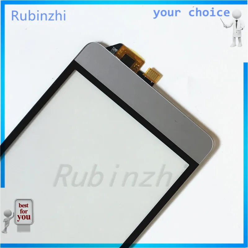 RUBINZHI Phone Touch Screen Panel Sensor Front Glass For Micromax q4202 Touchscreen Digitizer Replacement Lens With 3m tape | Мобильные