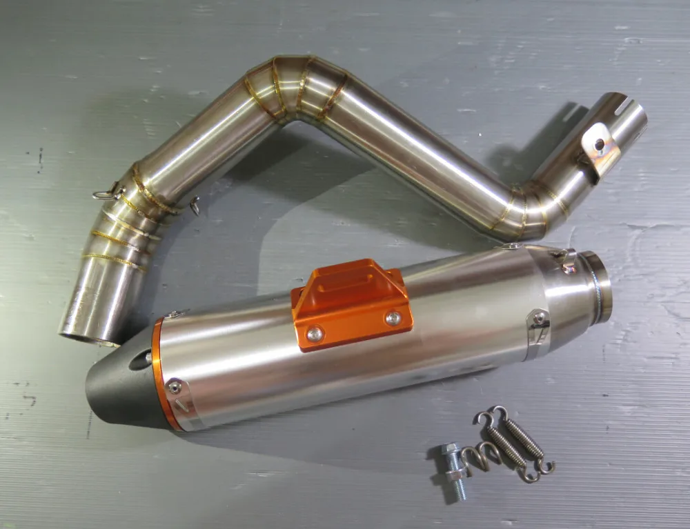YOSHIMURA весь набор мотоцикл Выхлопная полная система для ktm DUKE 125 DUKE 200 DUKE 250 DUKE 390 2012- Slip-On оранжевый зажим