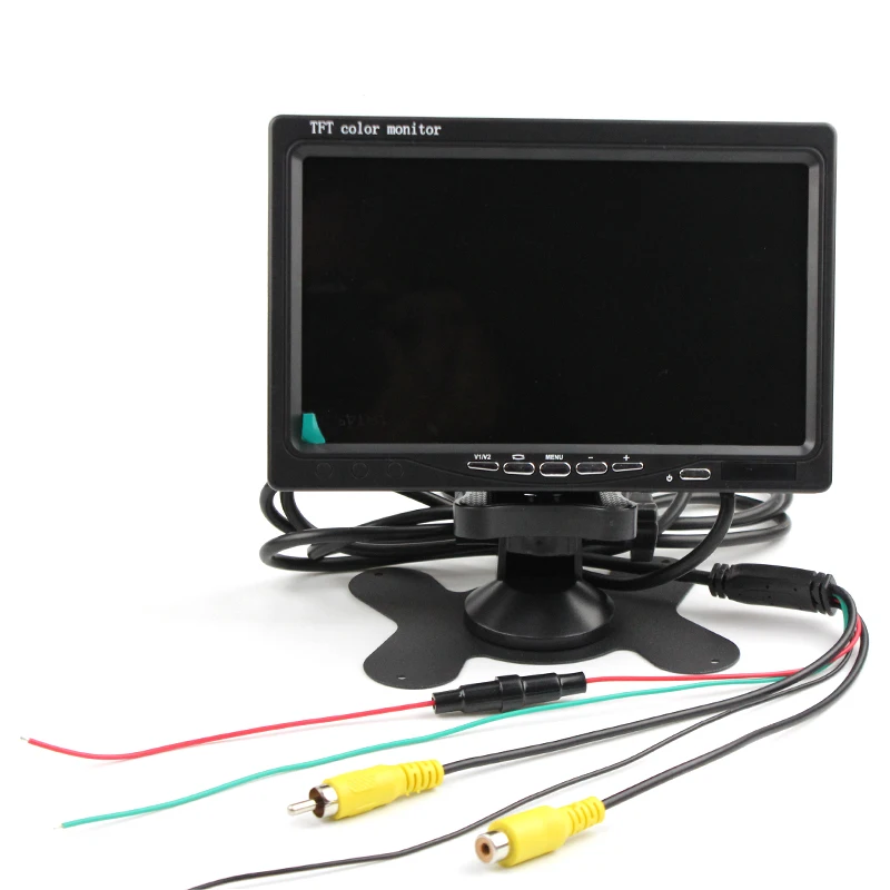 Uvusee 7 дюймов 1024x600 TFT цветной lcd AV автомобильный монитор заднего вида с HDMI VGA AV входом CCTV монитор безопасности+ пульт дистанционного управления
