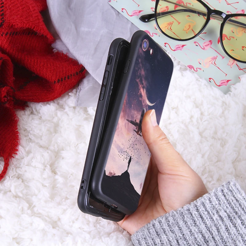 Авиационный самолет Летающий Дорожный Чехол для телефона iphone7 8 Plus Мягкий