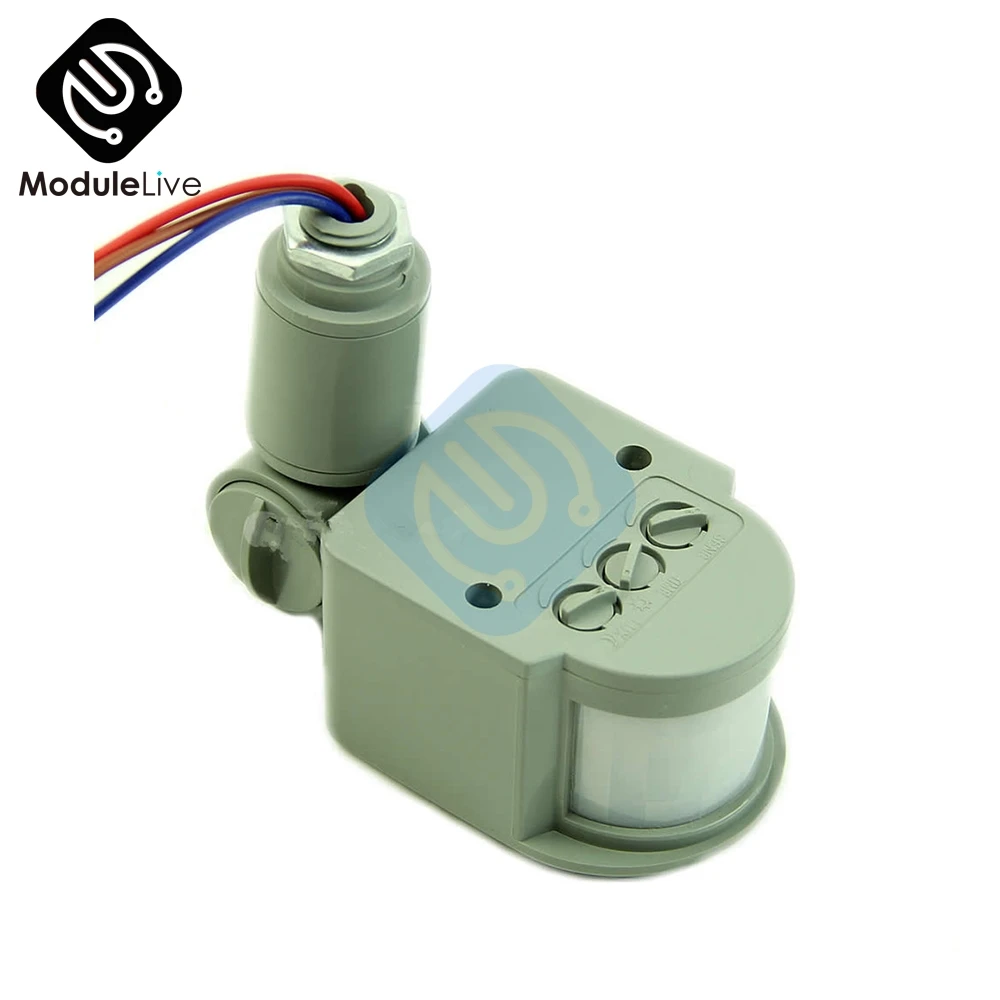 

Security LED Light Infrared PIR Motion Sensor Module DC 12V 12M Detector Wall RF 2-2000 Lux Svr Adjustable for 1000W Lamp