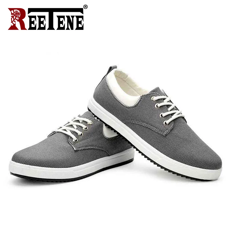 REETENE 2019 New Men Running Shoes Sports Comfortable Casual Mens Canvas For Lace-Up Flats Male Big Size 45 | Обувь