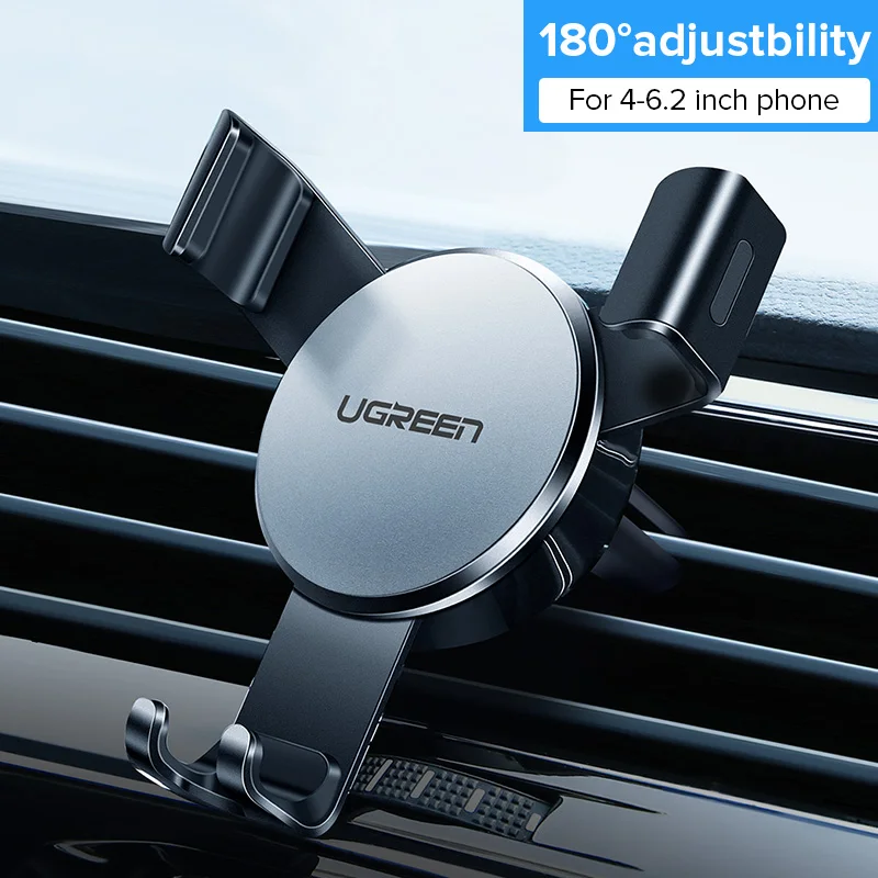 Vent Mount Gravity Автомобильный держатель для телефона Ugreen для iPhone Xs X 8 7, крепление на вентиляционное отверстие, металлическая пластина, держатель для мобильного телефона, держатель для мобильного телефона, подставка - Цвет: Vent Mount Gravity
