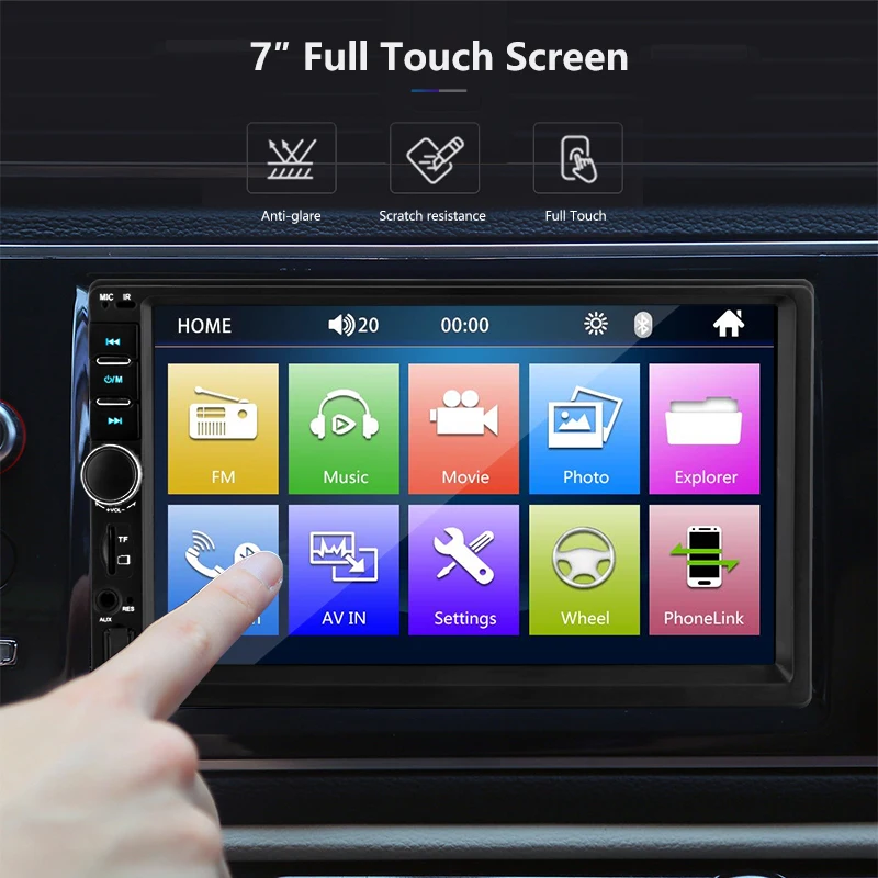 Автомагнитола Vtopek с сенсорным экраном 7 дюймов 2 din bluetooth Автомобильная