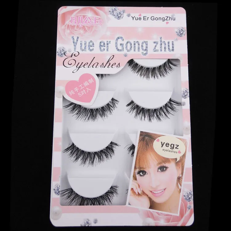 LASGOOS 10 пар красивые женские натуральные Толстые Накладные ресницы длинные ручной