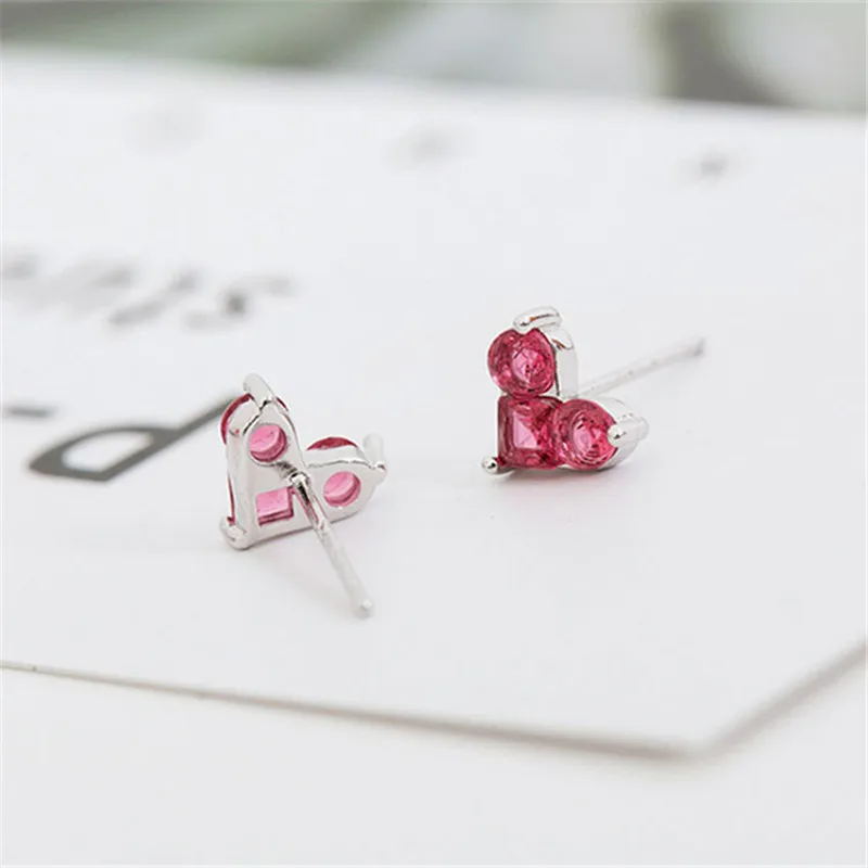 2018 г. Модные простые серьги Роскошные сердце 925 Sterling Серебряные ювелирные изделия