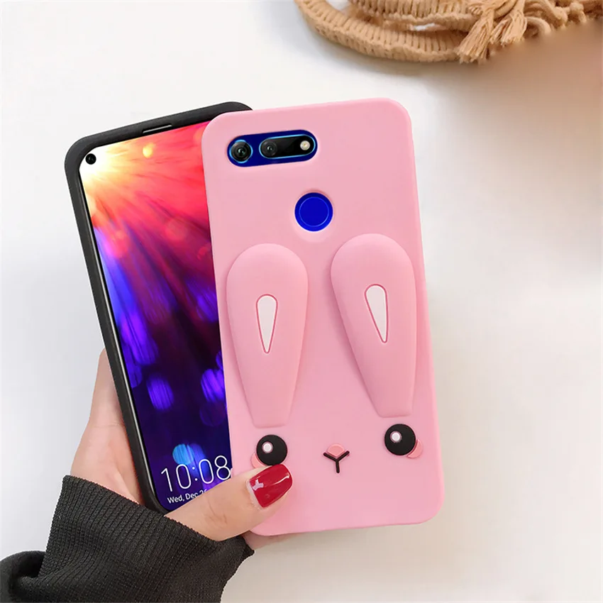 For Huawei Honor V20 Case Silicone Cover Cute Cartoon Soft TPU Back View 20 Phone Fundas |