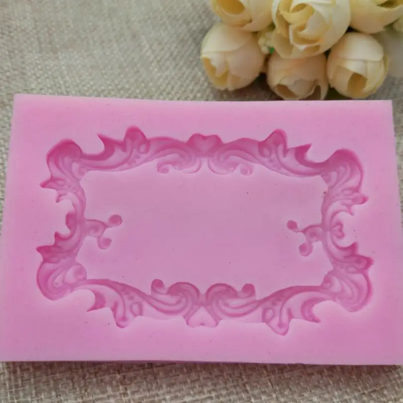 Цветочная рамка силиконовая форма для помадки шоколада ремесла сахарное ремесло