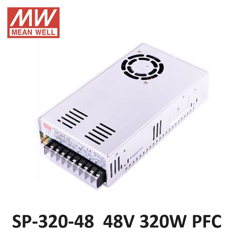 источник питания MEAN WELL SP 320 48 выключатель вольт 6.7A 321 Вт функцией PFC meanwell 48VDC 85 264VAC
