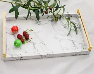 Поднос для хранения мраморная зернистая пластина искусственный мех пу|storage tray|tray