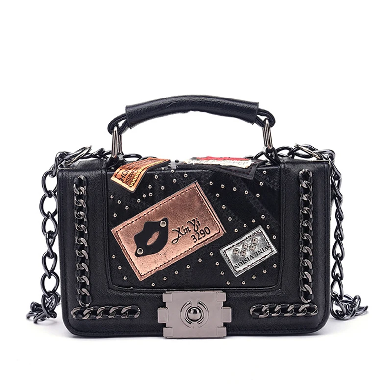 

2019 Fashion Woman PU Leather Summer Badge Luxury Brand Shoulder Bag