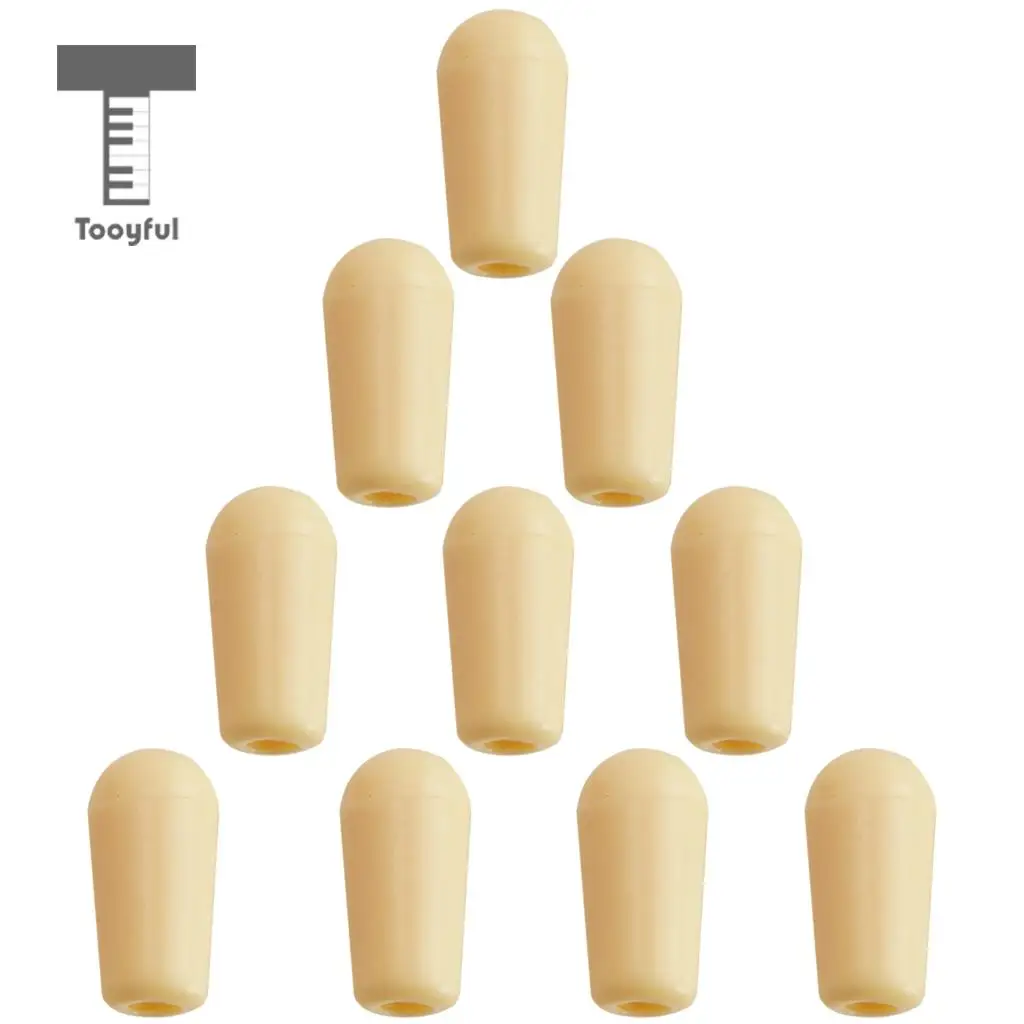 Beige Tooyful 10 шт. пластик 3 способ пикап рычаг селектор тумблеры ручки колпачок наконечник кнопки для ST SQ электрогитары - Цвет: Beige