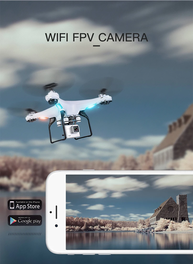 Feichao SG600 Радиоуправляемый Дрон с 2MP 0.3MP HD камерой wifi FPV Квадрокоптер видео запись Безголовый режим вертолет Дрон игрушка