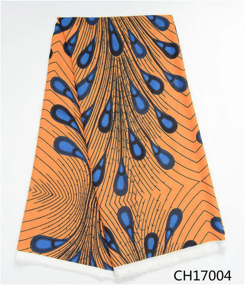 Новейшая шифоновая ткань с Африканским восковым узором 5 ярдов/партия Модный