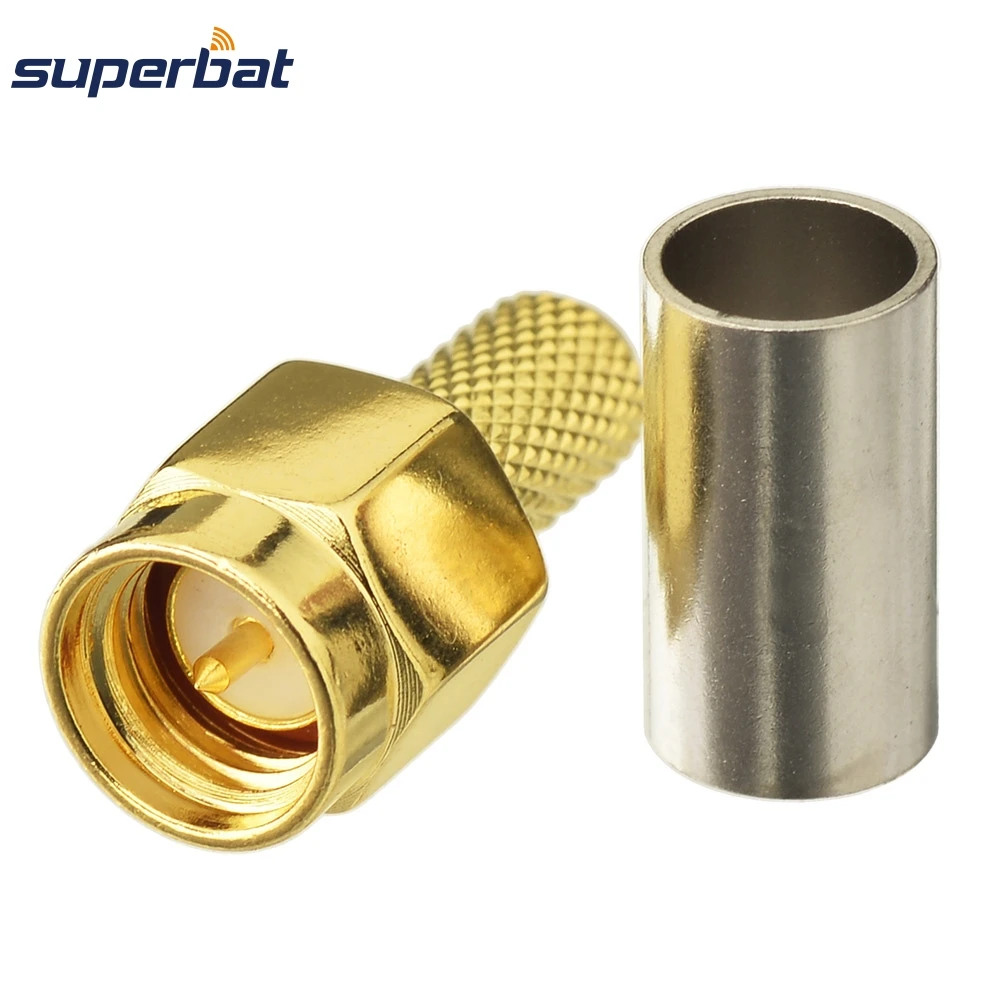 Superbat 10 шт. обжим SMA разъем для кабеля RG58 RG400 RG142 LMR195|Кабели связи| |