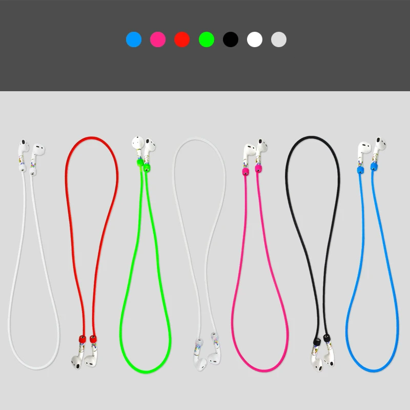 Мягкий силиконовый ремешок для Apple airpods Беспроводной наушники анти-потерянный