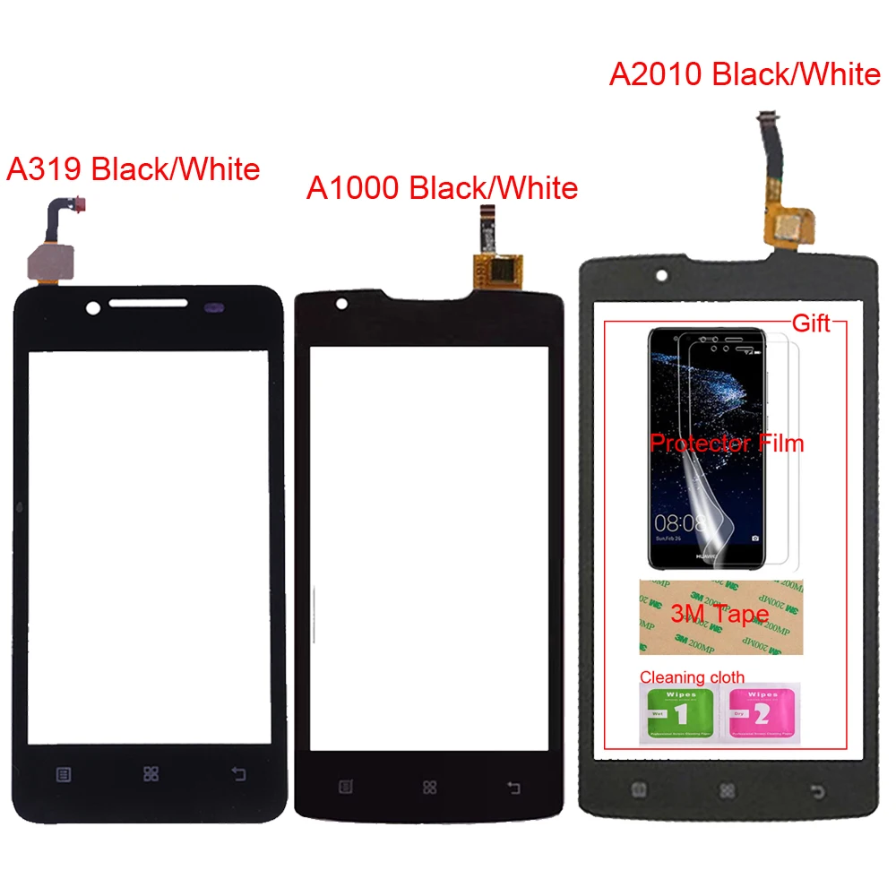 

For Lenovo A 319 A 1000 A 2010 TouchScreen Mobile For Lenovo A319 A1000 A2010 Touch Screen Glass Digitizer Panel Sensor Gift