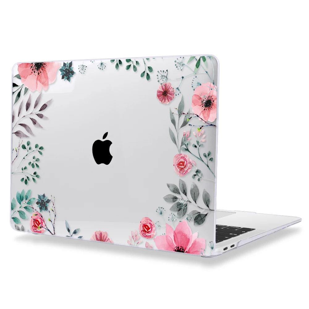Пластиковый жесткий чехол Redlai с цветочным принтом для MacBook Air Pro Retina 11 12 13 15 16