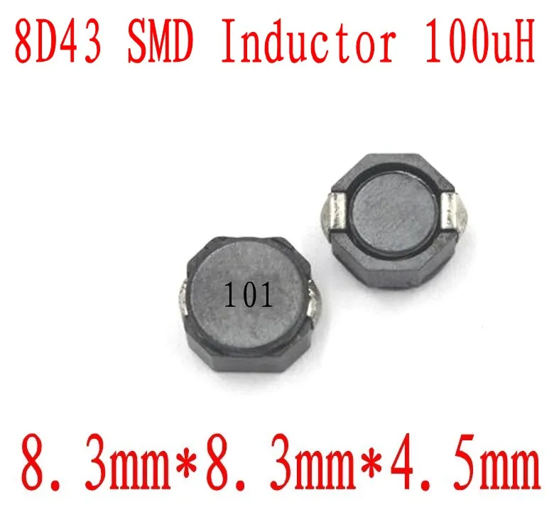 Новые SMD Индукторы 8D43 100UH чип индуктор 8*8*4 5 мм CDRH 101 uh Экранирование мощность