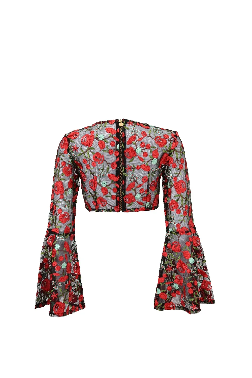 Высокого качества от популярный красный цветочный принт широкий короткий рукав