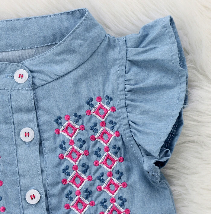 Ковбойские комбинезоны с вышивкой комбинезон для новорожденных девочек