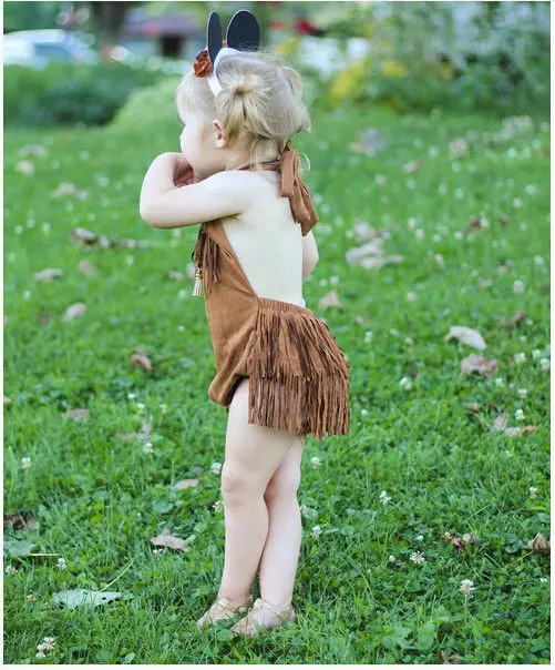 Детский комбинезон без рукавов с кисточками | Мать и ребенок