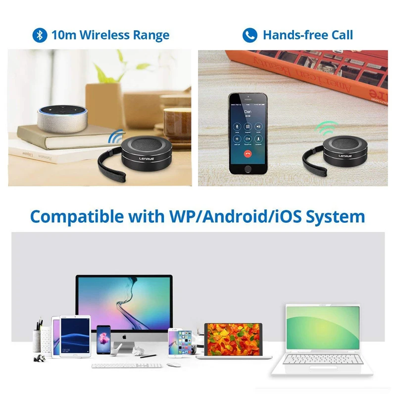 Portable Wireless Mini Bluetooth Speakers Handsfree Subwoofer Audio Gift Support TF AUX USB Hifi Speaker Stereo Loudspeaker K2