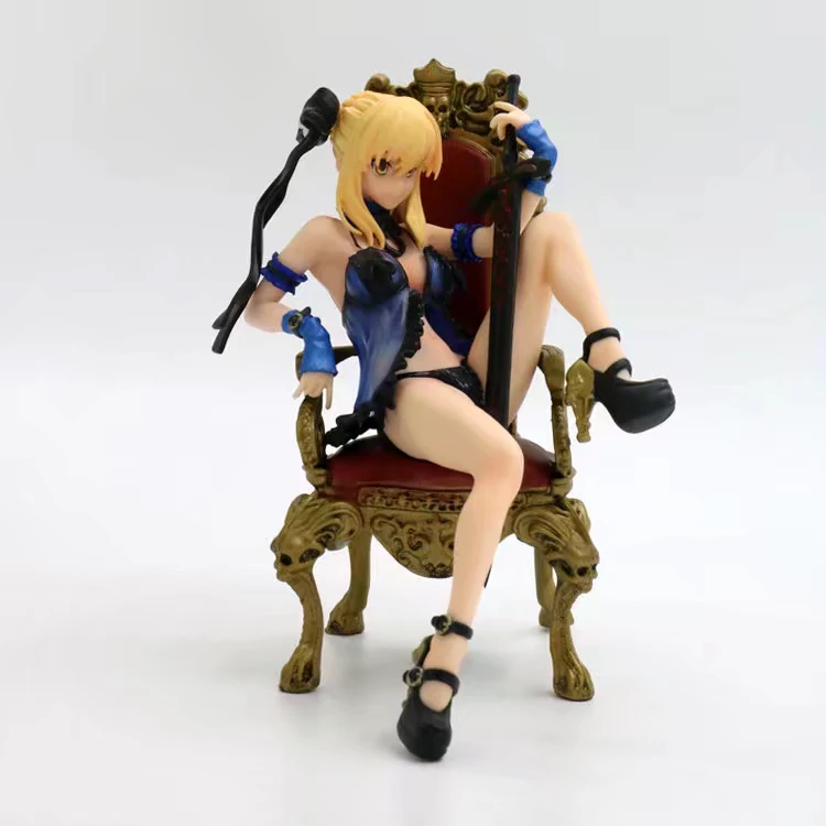 Игра аниме Fate/Stay Night Saber Alter Swimwear Sword Throne Sexy 16 см фигурку Figreine | Игрушки и хобби