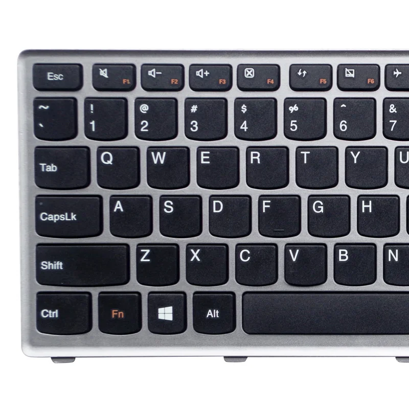 SP/US новая клавиатура для ноутбука Lenovo U410 черная клавиша Серебристая Рамка