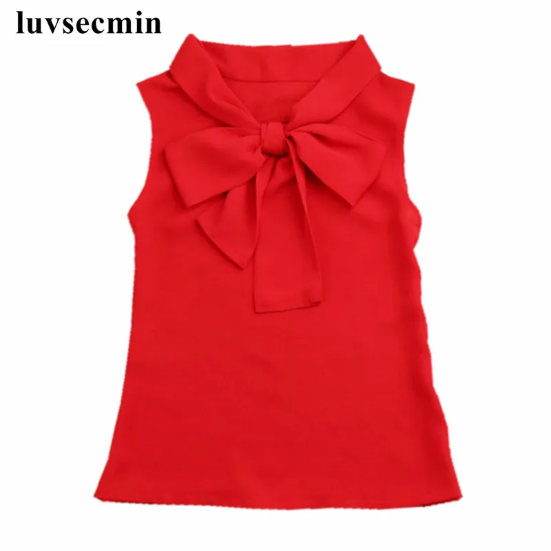 2017 летняя блузка для маленьких девочек подростков шифоновые блузки без рукавов с