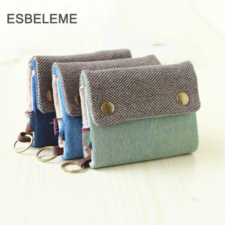 2019 брендовый женский короткий кошелек из хлопковой ткани для женщин большая