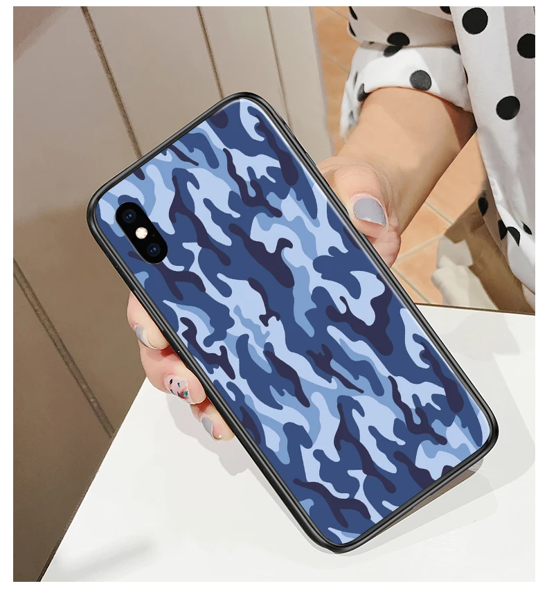 Камуфляжный военный армейский цветной милый чехол для телефона Apple iPhone X XR XS MAX 7 8