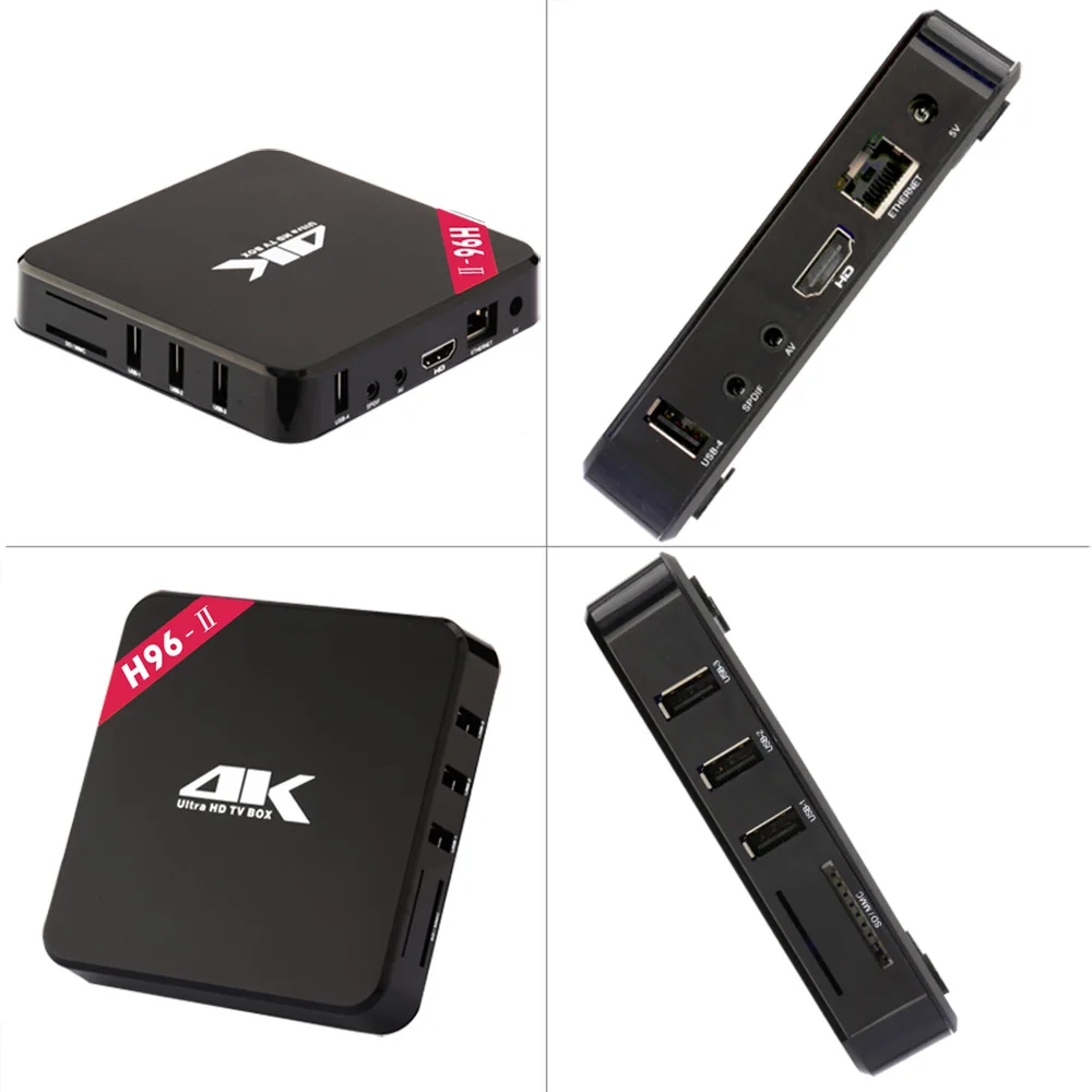 H96 2nd Gen Smart ТВ Box Amlogic S905 Octa Mali 450MP GPU 1 г/8 г 2 г/16 Android 7 4 г/5 8 ГГц Wi Fi Bluetooth Декодер каналов