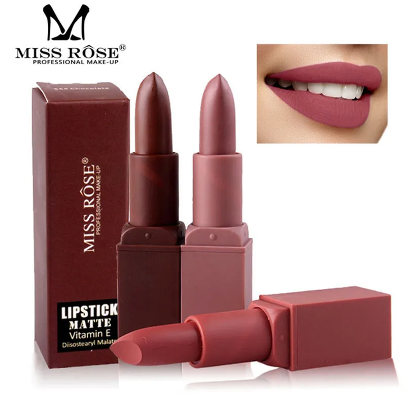 Miss Rose Профессиональный матовый Макияж для губ защита от поцелуев губная помада
