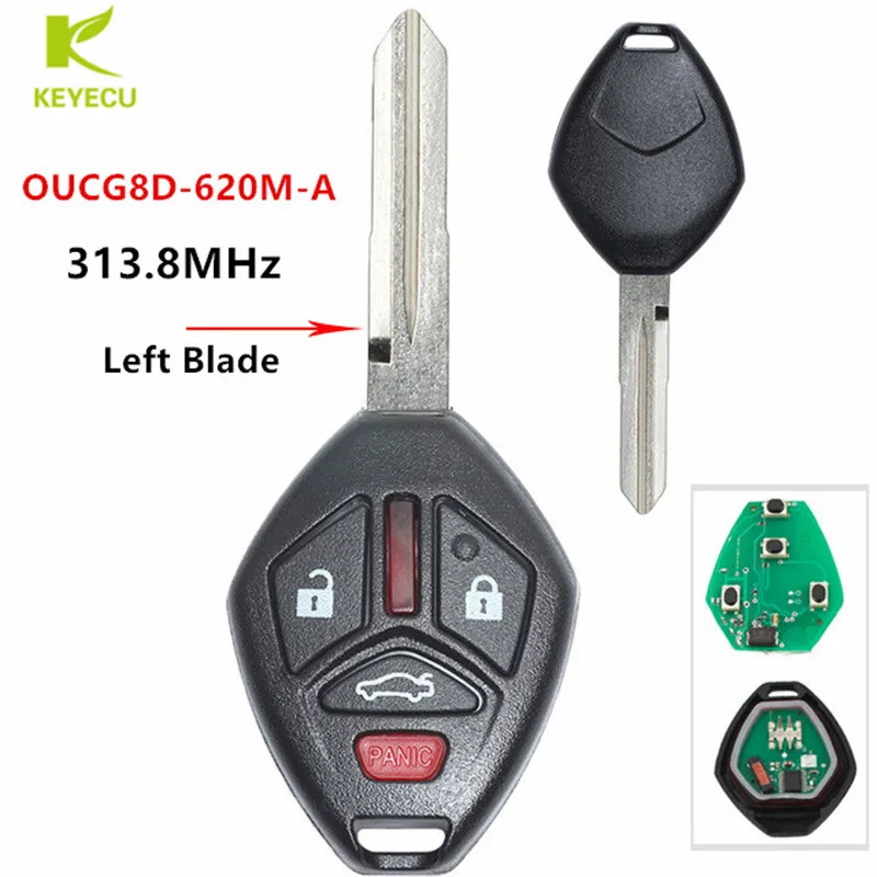 KEYECU 4 кнопки без ключа OEM дистанционный брелок 313 8 МГц ID46 чип для 2006 2007 Mitsubishi Eclipse